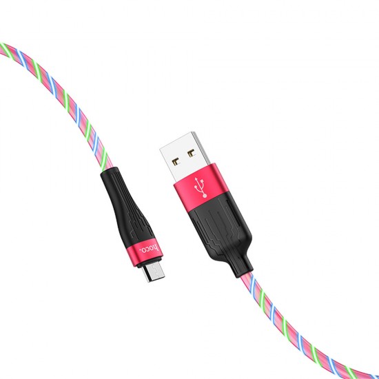 U85 LED 2.4A Type C Micro USB Fast Charging Data Cable For Huawei P30 Pro Mate30 Xiaomi Mi10 Redmi K30 Poco X2 S20 5G