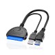 HW1507 USB 3.0 to SATA Hard Drive Converter Cable Male to Male Adapter SSD HDD Conversion Adapter for 2.5'' Hard Drive