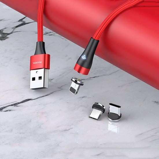 Type C Micro USB 2.1A 360 Degrees LED Indicator Fast Charging Magnetic Data Cable For Huawei P30 Pro Mate 30 Xiaomi Mi10 Redmi K30 S20 5G Type C Micro USB 2.1A 360 Degrees LED Indicator Fast Charging Magnetic Data Cable For Huawei P30 Pro Mate 30 Xiaomi Mi10 Redmi K30 S20 5G