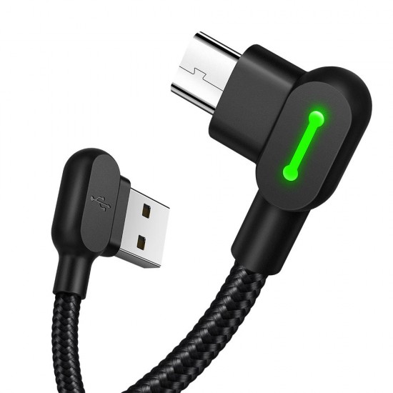 90 Degree 2A Breathing Light Micro USB Fast Charging Data Cable 0.5m/1.2m/1.8m for Honor 8X