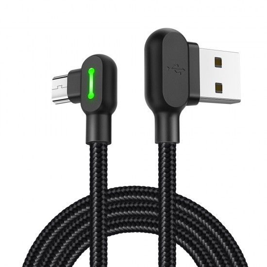 90 Degree 2A Breathing Light Micro USB Fast Charging Data Cable 0.5m/1.2m/1.8m for Honor 8X