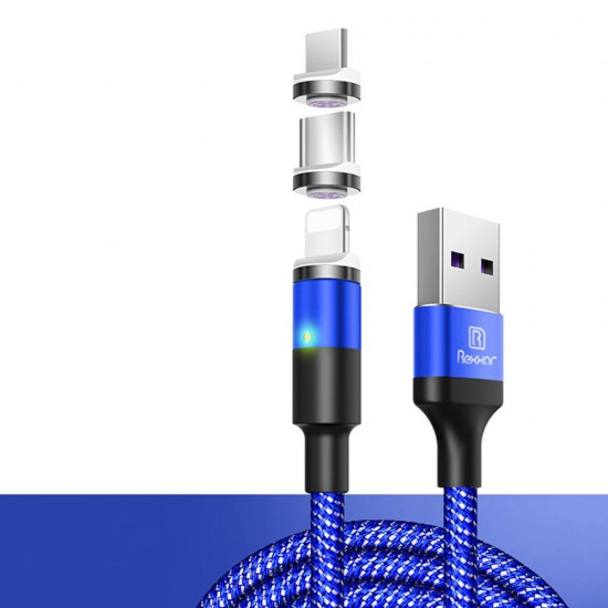 3A Type C Micro USB Magnetic LED Indicator Fast Charging Data Cable For Huawei P30 Pro Mate 30 Xiaomi Mi9 9Pro S10+ Note10