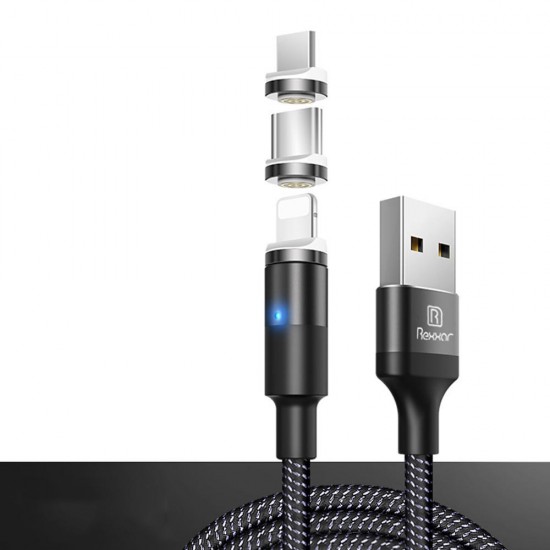 3A Type C Micro USB Magnetic LED Indicator Fast Charging Data Cable For Huawei P30 Pro Mate 30 Xiaomi Mi9 9Pro S10+ Note10