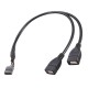 MotherBoard 9Pin Female Header to Dual USB 2.0 Female Adapter Cable Main board Turns USB2.0 Two Extension Line MotherBoard 9Pin Female Header to Dual USB 2.0 Female Adapter Cable Main board Turns USB2.0 Two Extension Line