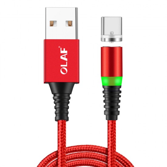 3A Micro USB Type-C 360° Magnetic Nylon Weave Fast Charging Data Cable For Mi9 HUAWEI Mate 20 Pro P20 S10 S10+