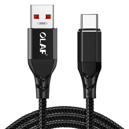 5A Data Cable USB Type-C Fast Charging For Huawei P30 P40 Pro Mi10 OnePlus 8Pro