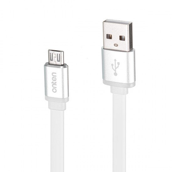 7298 Lightning to USB flat cable for Android devices Aluminum Alloy Shell silver