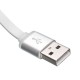 7298 Lightning to USB flat cable for Android devices Aluminum Alloy Shell silver