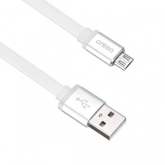 7298 Lightning to USB flat cable for Android devices Aluminum Alloy Shell silver