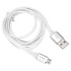 7298 Lightning to USB flat cable for Android devices Aluminum Alloy Shell silver