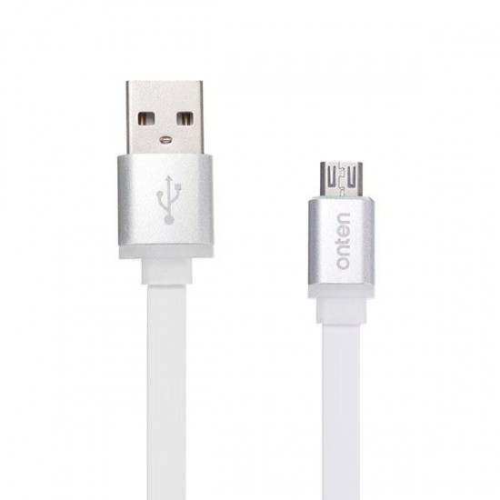 7298 Lightning to USB flat cable for Android devices Aluminum Alloy Shell silver