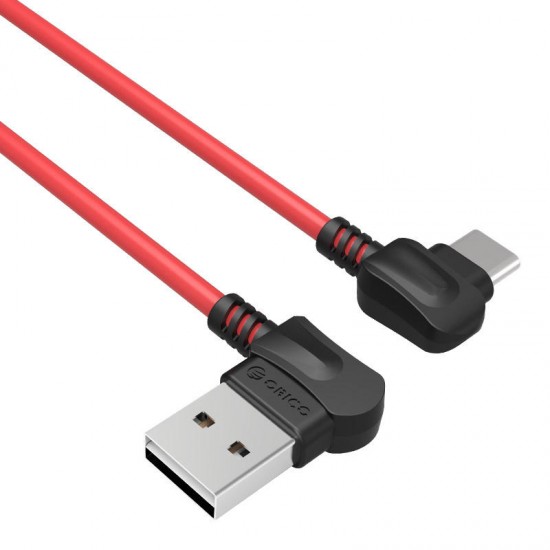 2M Right-angled USB-A to Type-C USB-C 2.4A Charging Cable Data Cable
