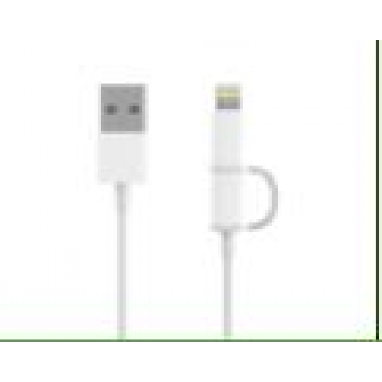 1M 2 in 1 Micro USB Lightning for Data Cable for iPhone Huawei for Samsung 1M 2 in 1 Micro USB Lightning for Data Cable for iPhone Huawei for Samsung