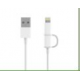 1M 2 in 1 Micro USB Lightning for Data Cable for iPhone Huawei for Samsung