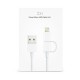 1M 2 in 1 Micro USB Lightning for Data Cable for iPhone Huawei for Samsung