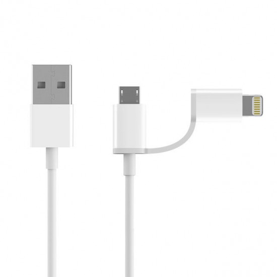 1M 2 in 1 Micro USB Lightning for Data Cable for iPhone Huawei for Samsung