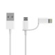 1M 2 in 1 Micro USB Lightning for Data Cable for iPhone Huawei for Samsung 1M 2 in 1 Micro USB Lightning for Data Cable for iPhone Huawei for Samsung