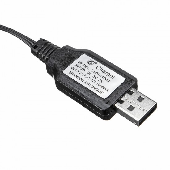 029 Battery Charger 7.4V USB Charging Cable for RB1277A 1/12 RC Vehicles Spare Parts