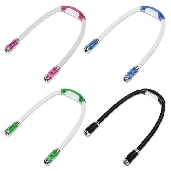 Rechargeable LED Book Light Neck Reading Lamp Hands Free 4 LED Beads 4 Adjustable Brightness USB Cable Included for Reading in Bed Or Reading in Car Rechargeable LED Book Light Neck Reading Lamp Hands Free 4 LED Beads 4 Adjustable Brightness USB Cable Included for Reading in Bed Or Reading in Car