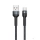 RC-124m Braided USB Type-C Micro 2.4A Fast Charging Data Cable for Samsung Galaxy Note S20 ultra Huawei Mate40 OnePlus 8 Pro