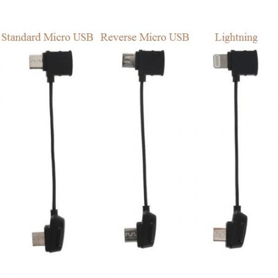 Remote Control Data Connected Cable Line to Mobile / Tablet Micro USB Lightning for DJI Mavic Pro Spark Remote Control Data Connected Cable Line to Mobile / Tablet Micro USB Lightning for DJI Mavic Pro Spark