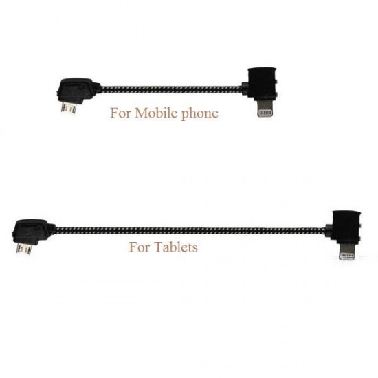 Remote Control Data Connected Cable Line to Mobile / Tablet Micro USB Lightning for DJI Mavic Pro Spark Remote Control Data Connected Cable Line to Mobile / Tablet Micro USB Lightning for DJI Mavic Pro Spark