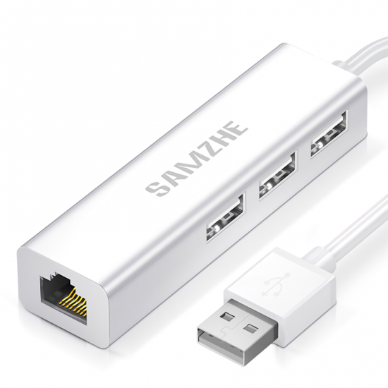 3 Port USB2.0 Hub Splitter RJ45 100M Ethernet Adapter Wired Network Card Converter for Laptop Desktop PC UWH01 3 Port USB2.0 Hub Splitter RJ45 100M Ethernet Adapter Wired Network Card Converter for Laptop Desktop PC UWH01