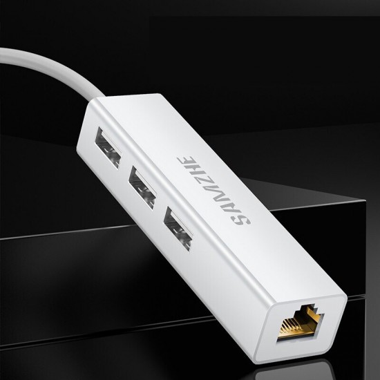 3 Port USB2.0 Hub Splitter RJ45 100M Ethernet Adapter Wired Network Card Converter for Laptop Desktop PC UWH01 3 Port USB2.0 Hub Splitter RJ45 100M Ethernet Adapter Wired Network Card Converter for Laptop Desktop PC UWH01
