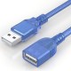 USB 2.0 Extension Cable USB Male to Female Data Cable Transparent Blue High Speed USB Extension Cord BL-903 USB 2.0 Extension Cable USB Male to Female Data Cable Transparent Blue High Speed USB Extension Cord BL-903