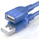 USB 2.0 Extension Cable USB Male to Female Data Cable Transparent Blue High Speed USB Extension Cord BL-903