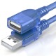 USB 2.0 Extension Cable USB Male to Female Data Cable Transparent Blue High Speed USB Extension Cord BL-903 USB 2.0 Extension Cable USB Male to Female Data Cable Transparent Blue High Speed USB Extension Cord BL-903