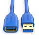 USB 3.0 Extension Cable Round-head USB Male to Female Cable Data Charging Cable Universal for Computer PC Laptop TV PS4 Extender UK-615