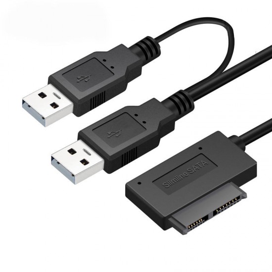 SATA Cable USB2.0 to 6+7 13Pin With External USB2.0 HDD Converter Power Supply For Laptop CD-ROM DVD-ROM ODD Data Cable Converter SATA Cable USB2.0 to 6+7 13Pin With External USB2.0 HDD Converter Power Supply For Laptop CD-ROM DVD-ROM ODD Data Cable Converter