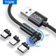 AM68 3 in 1 Data Cable Elbow LED Indicator Fast Charging USB Magnetic Rotation Line For iPhone XS 11Pro MI10 Note 9S AM68 3 in 1 Data Cable Elbow LED Indicator Fast Charging USB Magnetic Rotation Line For iPhone XS 11Pro MI10 Note 9S
