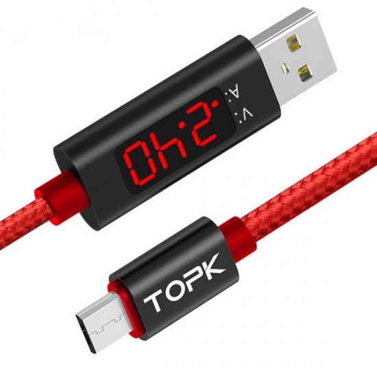 2.4A QC3.0 Voltage Current Display Micro USB Fast Charging Data Cable 1M For Phone Tablet 2.4A QC3.0 Voltage Current Display Micro USB Fast Charging Data Cable 1M For Phone Tablet