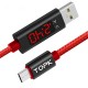 2.4A QC3.0 Voltage Current Display Micro USB Fast Charging Data Cable 1M For Phone Tablet