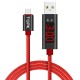 2.4A QC3.0 Voltage Current Display Micro USB Fast Charging Data Cable 1M For Phone Tablet