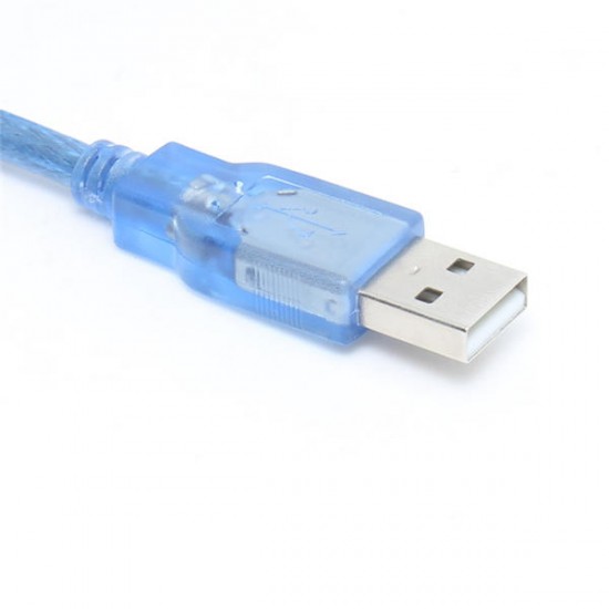 Transparent Blue USB 2.0 Type A Female to A Male Extension Cable