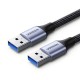 USB3.0 Data Cable Double Head Male to Male Connection Cable 1m Connector for Hard Disk Computer Radiator US373