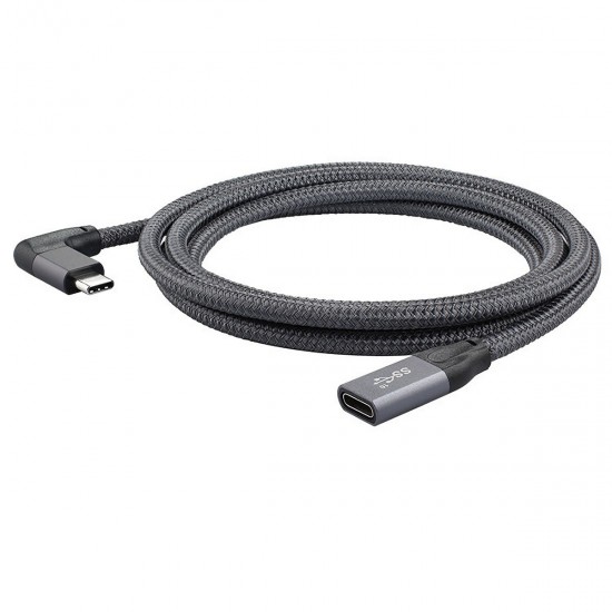 Type C Adapter Data Cable Connector USB3.1 Gen2 Male to Female Elbow Extension Cable 100W Type C Adapter Data Cable Connector USB3.1 Gen2 Male to Female Elbow Extension Cable 100W