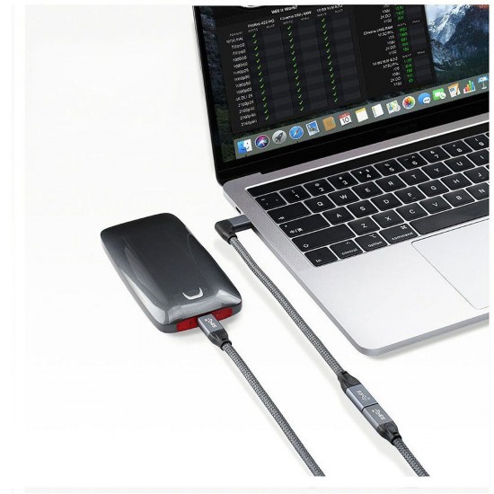 Type C Adapter Data Cable Connector USB3.1 Gen2 Male to Female Elbow Extension Cable 100W Type C Adapter Data Cable Connector USB3.1 Gen2 Male to Female Elbow Extension Cable 100W