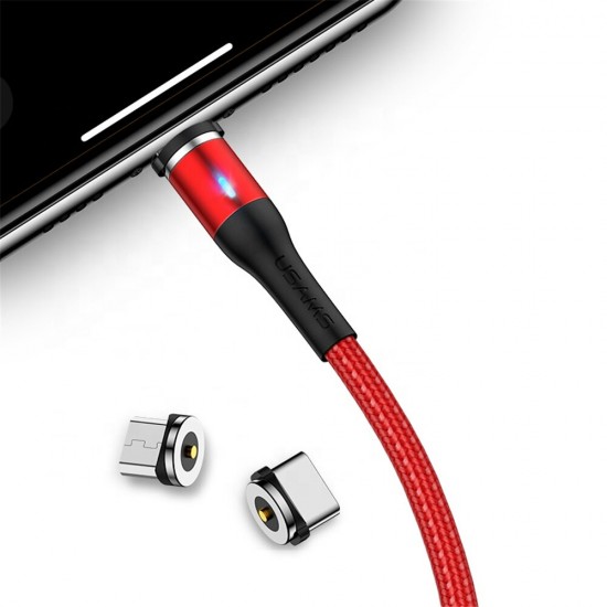 U29 2.4A Type C Micro USB Lightning Magnetic Fast Charging Data Cable For iPhone XS 11Pro Huawei P30 Pro Mate 30 P40 Mi10 S20 5G