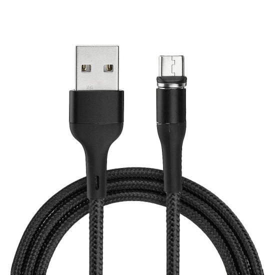 US-SJ335 U29 Micro USB LED Magnetic Braided Fast Charging Cable 1M For Tablet Smartphone