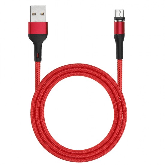 US-SJ335 U29 Micro USB LED Magnetic Braided Fast Charging Cable 1M For Tablet Smartphone