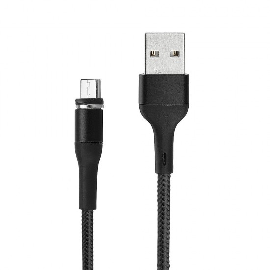 US-SJ335 U29 Micro USB LED Magnetic Braided Fast Charging Cable 1M For Tablet Smartphone