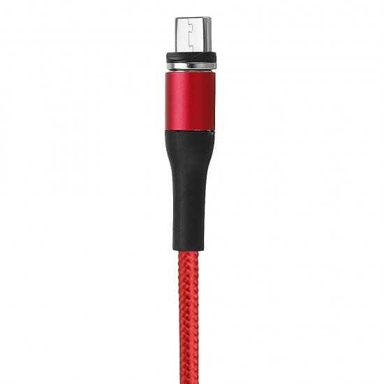 US-SJ335 U29 Micro USB LED Magnetic Braided Fast Charging Cable 1M For Tablet Smartphone