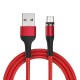 US-SJ335 U29 Micro USB LED Magnetic Braided Fast Charging Cable 1M For Tablet Smartphone