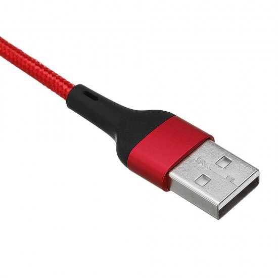 US-SJ335 U29 Micro USB LED Magnetic Braided Fast Charging Cable 1M For Tablet Smartphone