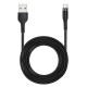 US-SJ338 U29 Micro USB LED Magnetic Braided Fast Charging Cable 2M For Tablet Smartphone