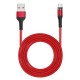 US-SJ338 U29 Micro USB LED Magnetic Braided Fast Charging Cable 2M For Tablet Smartphone
